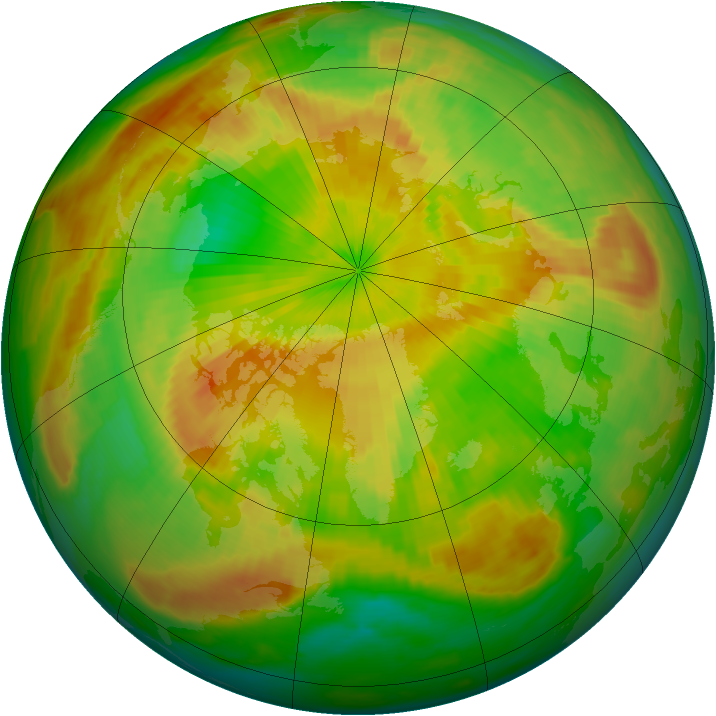 Arctic ozone map for 21 May 2002